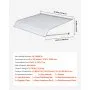 VEVOR Pensilina per Finestra Porta da 1219 x 1066 mm Tettoia per Porta Ingresso, Lega di Alluminio Antiruggine, Pensilina per Patio Esterna, per Protezione da Pioggia, Neve e Luce Solare