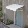 VEVOR Pensilina per Finestra Porta da 1219 x 1066 mm Tettoia per Porta Ingresso, Lega di Alluminio Antiruggine, Pensilina per Patio Esterna, per Protezione da Pioggia, Neve e Luce Solare