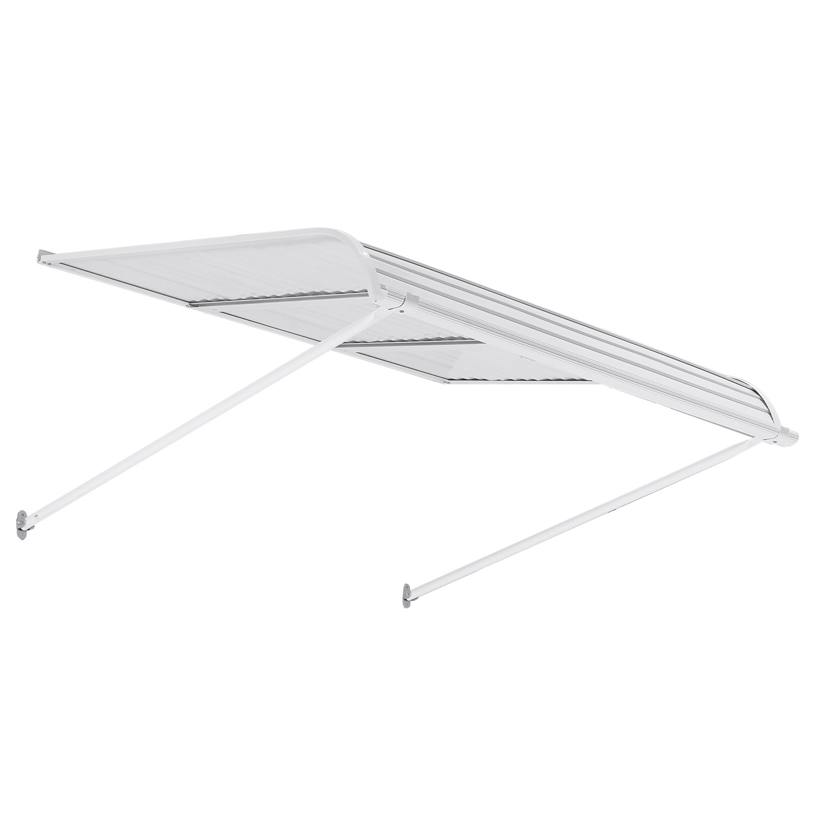 VEVOR Pensilina per Finestra Porta da 1219 x 1066 mm Tettoia per Porta Ingresso, Lega di Alluminio Antiruggine, Pensilina per Patio Esterna, per Protezione da Pioggia, Neve e Luce Solare