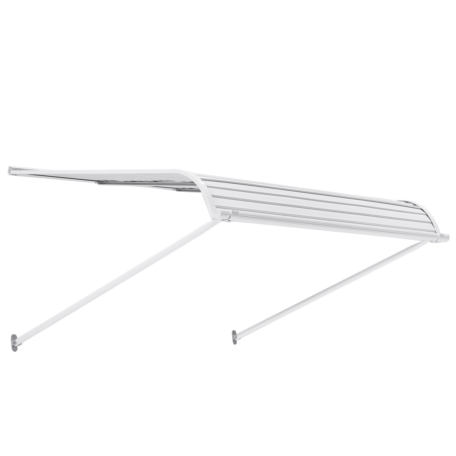 VEVOR Pensilina per Finestra Porta da 1219 x 1066 mm Tettoia per Porta Ingresso, Lega di Alluminio Antiruggine, Pensilina per Patio Esterna, per Protezione da Pioggia, Neve e Luce Solare
