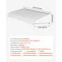 VEVOR Pensilina per Finestra Porta da 1524 x 1066 mm Tettoia per Porta Ingresso, Lega di Alluminio Antiruggine, Pensilina per Patio Esterno, per Protezione da Pioggia, Neve e Luce Solare