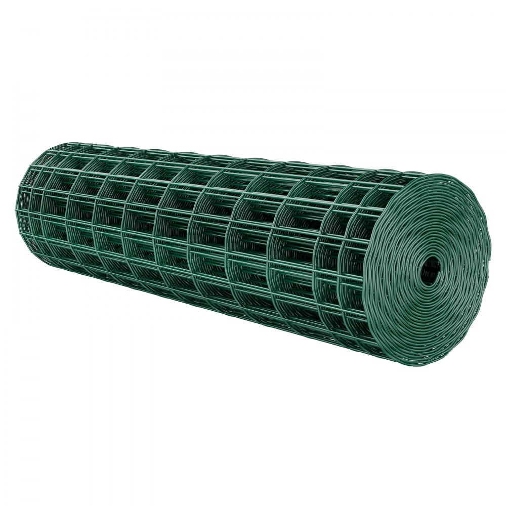 VEVOR Rotolo di Rete Metallica per Recinzione 1 x 25 m, Recinzione in Filo di Acciaio Zincato da 2,1 mm per Bovini, Suini e Pecore, per Recinti per Animali, Filo per Gabbie, Giardino, Verde