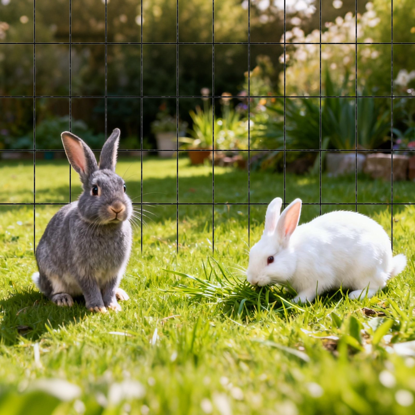 VEVOR Rotolo di Rete Metallica per Recinzione 0,61 x 7,62 m, Recinzione in Filo di Acciaio Zincato da 1,52 mm per Pollame Recinzione per Animali, Filo per Gabbie da Giardino
