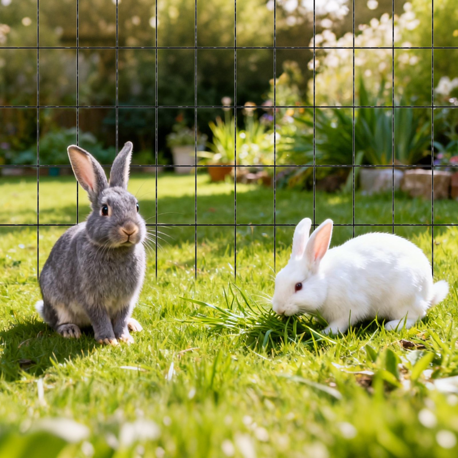 VEVOR Rotolo di Rete Metallica per Recinzione 0,91 x 7,62 m, Recinzione in Filo di Acciaio Zincato da 1,52 mm per Coniglio Serpente, Recinzione per Animali, Filo per Gabbie, Giardino