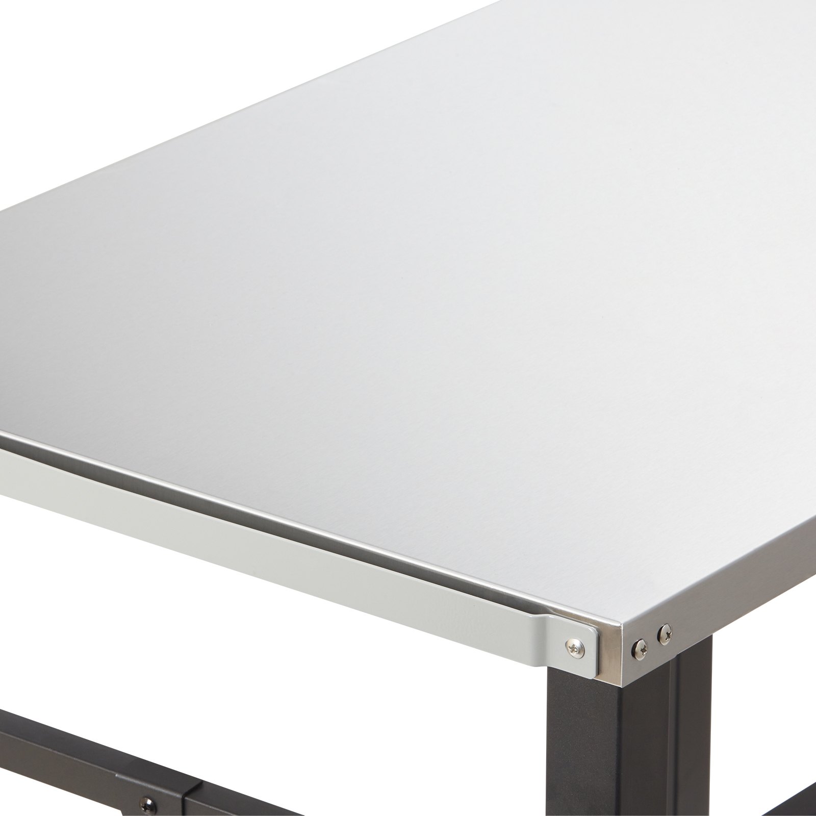 VEVOR Carrello da Pranzo per BBQ da Esterno con Doppio Ripiano, Tavolo Mobile Preparazione degli Alimenti per Barbecue, Piano Multifunzionale in Ferro Pieghevole, Carrelli da Esterno Piano 85x55 cm