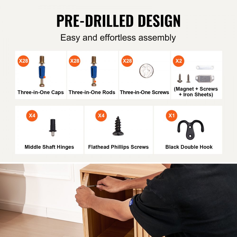 VEVOR Recinto per Lettiera per Gatti 800 x 508 x 558,8 mm Mobiletto per Lettiera Nascosta, Toilette per Gatti in Legno per Interni, 2 Porte e Gambe in Metallo, Adatto alla Maggior Parte delle Lettiere