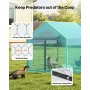 VEVOR Pollaio in Metallo 1 x 2 x 1 m Piccola Gabbia per Polli con Copertura Impermeabile e Doppie Porte, Recinto per Pollame con Tetto a Guglia Compatibile con Pollai in Legno, per Conigli, Galline