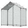 VEVOR Pollaio in Metallo di Grandi Dimensioni 2 x 1 x 2 m, Recinto per Polli con Copertura Impermeabile e Struttura Robusta, Gabbia per Pollame con Tetto a Guglia, Recinto per Anatre, Conigli
