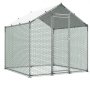 VEVOR Pollaio in Metallo 2 x 2 x 2 m Recinto Pollaio con Copertura con Tetto a Guglia Serratura di Sicurezza, Gabbia per Conigli Anatre all'Aperto Pollame per Cortile, Fattoria, Cortile