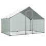 VEVOR Pollaio Metallico Misure 3 x 2 x 2 m da Esterno Grandi Dimensioni, Recinzione con Copertura Impermeabile e Serratura, per Galline Anatre Conigli Allevamento Domestico Cortile Fattoria Giardino