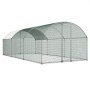VEVOR Pollaio Metallico 3 x 6 x 2 m da Esterno con Copertura Impermeabile, di Grandi Dimensioni, con Tetto a Cupola e Serratura, per Fattoria Anatre Quaglie Conigli Galline Pollame Uso Commerciale