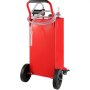 VEVOR Contenitore per Carburante 30 Galloni, 113,6L/min, Contenitore Serbatoio Portatile Acciaio al Carbonio con Ruote per Pompa Manuale Trasferimento Carburante per Benzina Diesel Auto Barca Tosaerba