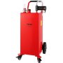 VEVOR Contenitore per Carburante 30 Galloni, 113,6L/min, Contenitore Serbatoio Portatile Acciaio al Carbonio con Ruote per Pompa Manuale Trasferimento Carburante per Benzina Diesel Auto Barca Tosaerba