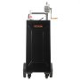 VEVOR 132.5L Fuel Gas Caddy, Carbon Steel, Portable Fuel Transfer Storage Tank with Manual Pump and 4 Wheels, Gasoline Diesel Can Container, for Cars, Lawn Mowers, ATVs, Boats, Motorcycles, Black