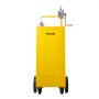 VEVOR Serbatoio Carburante Carrellato da 132,5 L Acciaio al Carbonio, Serbatoio Portatile con Pompa Manuale e 4 Ruote, per Benzina e Diesel, adatto per Auto, Tosaerba, ATV, Barche e Moto, Giallo