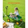 VEVOR Carretto da Traino per Bambini da 101 cm Carico di 80 kg, Carretto per Tutti i Terreni con Maniglia, Carrello Multiuso, Regalo di Compleanno per Bambini, Giardinaggio, Spiaggia, Verde e Giallo