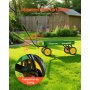 VEVOR Carretto da Traino per Bambini da 101 cm Carico di 80 kg, Carretto per Tutti i Terreni con Maniglia, Carrello Multiuso, Regalo di Compleanno per Bambini, Giardinaggio, Spiaggia, Verde e Giallo