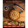 VEVOR Forno Elettrico per Pizza da 30,48 cm, Cuoci Pizza Elettrico per la Casa 1200 W con Pietra in Cordierite, Temperatura a 5 Modalità, Finestra di Visualizzazione, Riscalda Fino a 420 °C, Nero