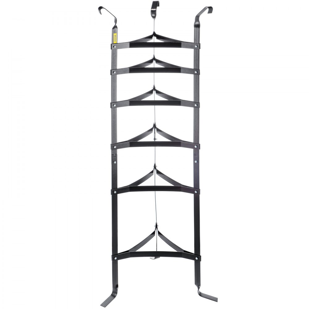 VEVOR Portapentole Verticale a 6 Ripiani da Cucina, Scaffale per Pentole da Cucina in Acciaio al Carbonio Carico da 60kg Colore Grafite, Uso per Ristorante, Panetteria, Caffetteria, Supermercato, ecc.