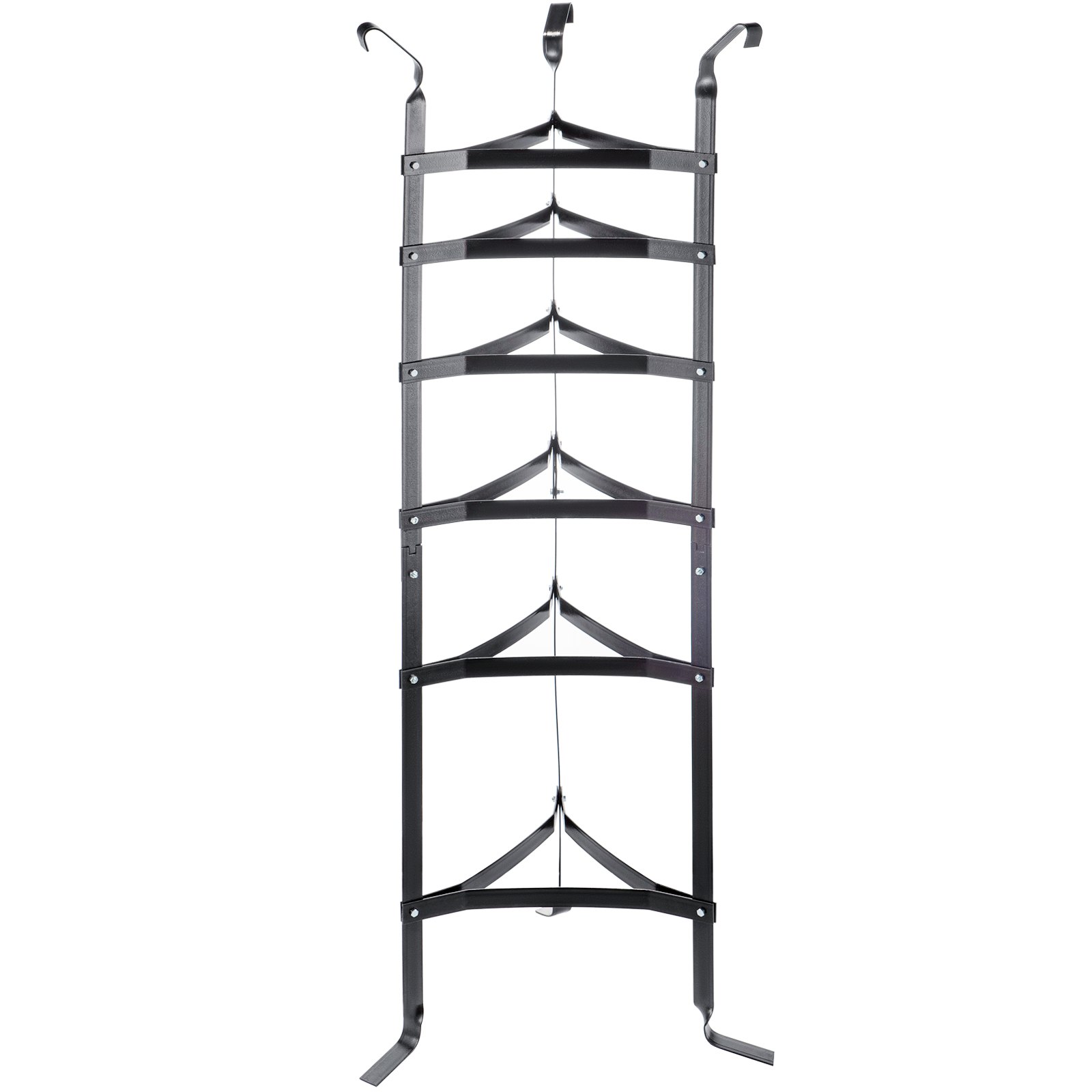 VEVOR Portapentole Verticale a 6 Ripiani da Cucina, Scaffale per Pentole da Cucina in Acciaio al Carbonio Carico da 60kg Colore Grafite, Uso per Ristorante, Panetteria, Caffetteria, Supermercato, ecc.