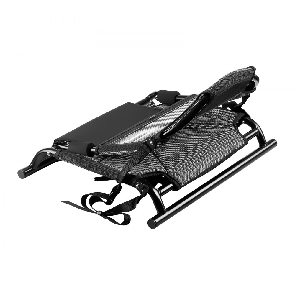 VEVOR Sedile per Kayak 1 pezzo Sedile con Schienale per Kayak Spessore Cuscino da 34 mm con Cinghie Regolabili Sedia con Schienale per Canoa Barca Telaio in Lega di Alluminio, Nero Grigio