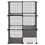 VEVOR Gabbia per Gatti a 3 Livelli 71,1 x 45,5 x 104,1 cm da Montare, Recinto Interno con Lettiera, con Struttura in Filo Metallico Rimovibile, Spazio per Riposo, Colore Nero, per 1-2 Animali Piccoli