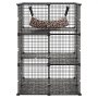 VEVOR Cat Cage 3-Tier 71.1 x 71.1 x 104.1 cm DIY Cat Playpen with Hammock, Indoor Enclosure Detachable Metal Wire Kennel Crate, Large Exercise Place Ideal for 1-2 Cats, Kittens & Small Animals, Black