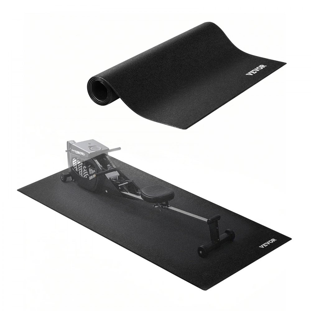 VEVOR Tappetino per Attrezzi da Esercizio, per Pavimenti in Moquette, Tappetino per Ellittica e passeggio, Protezione Alta Densità Impermeabile Antiscivolo per Palestra Domestica, 600 x 1300 x 4 mm