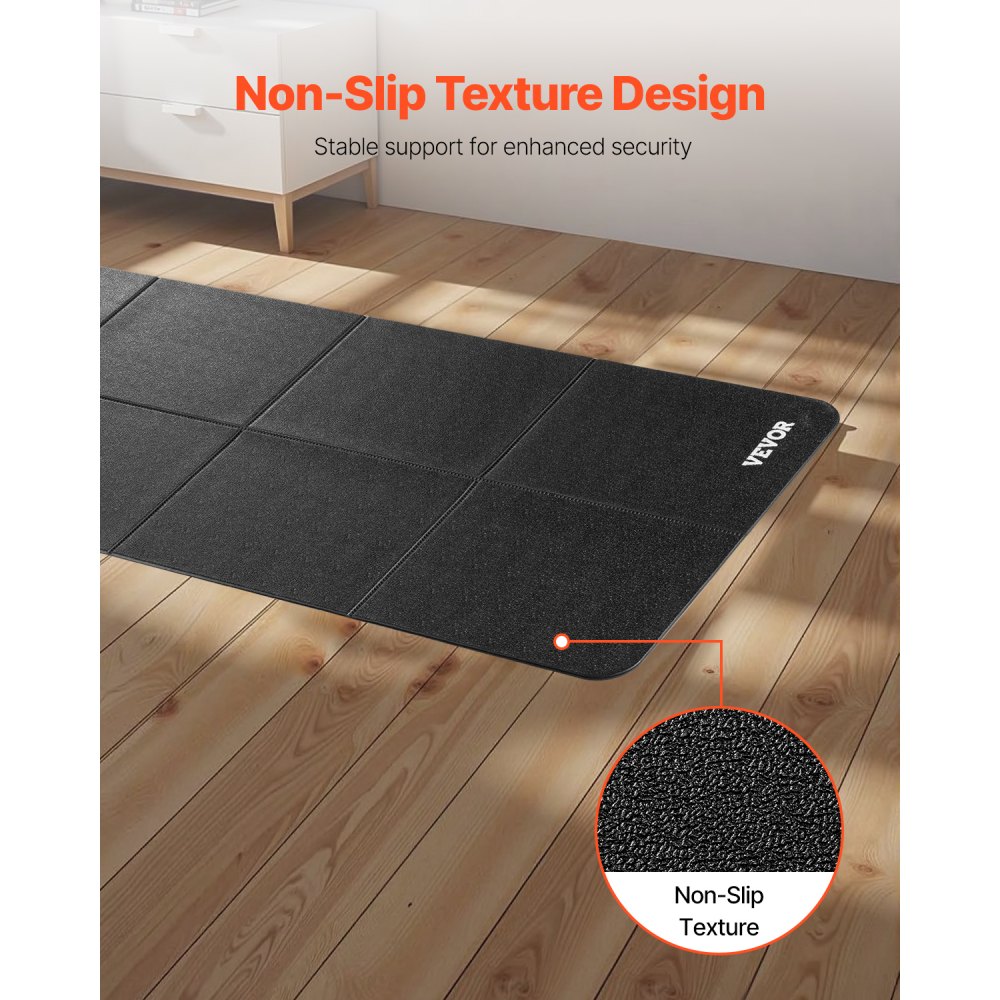 VEVOR Treadmill Mat for Carpeted Floors, Floor Protection Mat (61 x 173 cm) for Exercise Equipment, 6 mm Thick, Training Mat for Elliptical Trainers on Carpet and Hardwood Floors, High-Density PVC Floor Protection