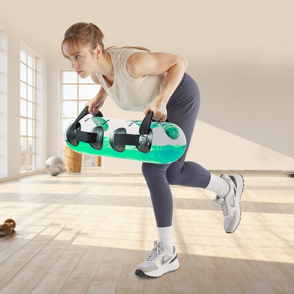 VEVOR Borsa per l'Acqua, 22,68 kg Regolabili, Grandi Sacche Acquatiche per Allenamento, per Fitness e Allenamento Completo del Corpo, per Forza, Core, Esercizi in Palestra a Casa, Trasparenti