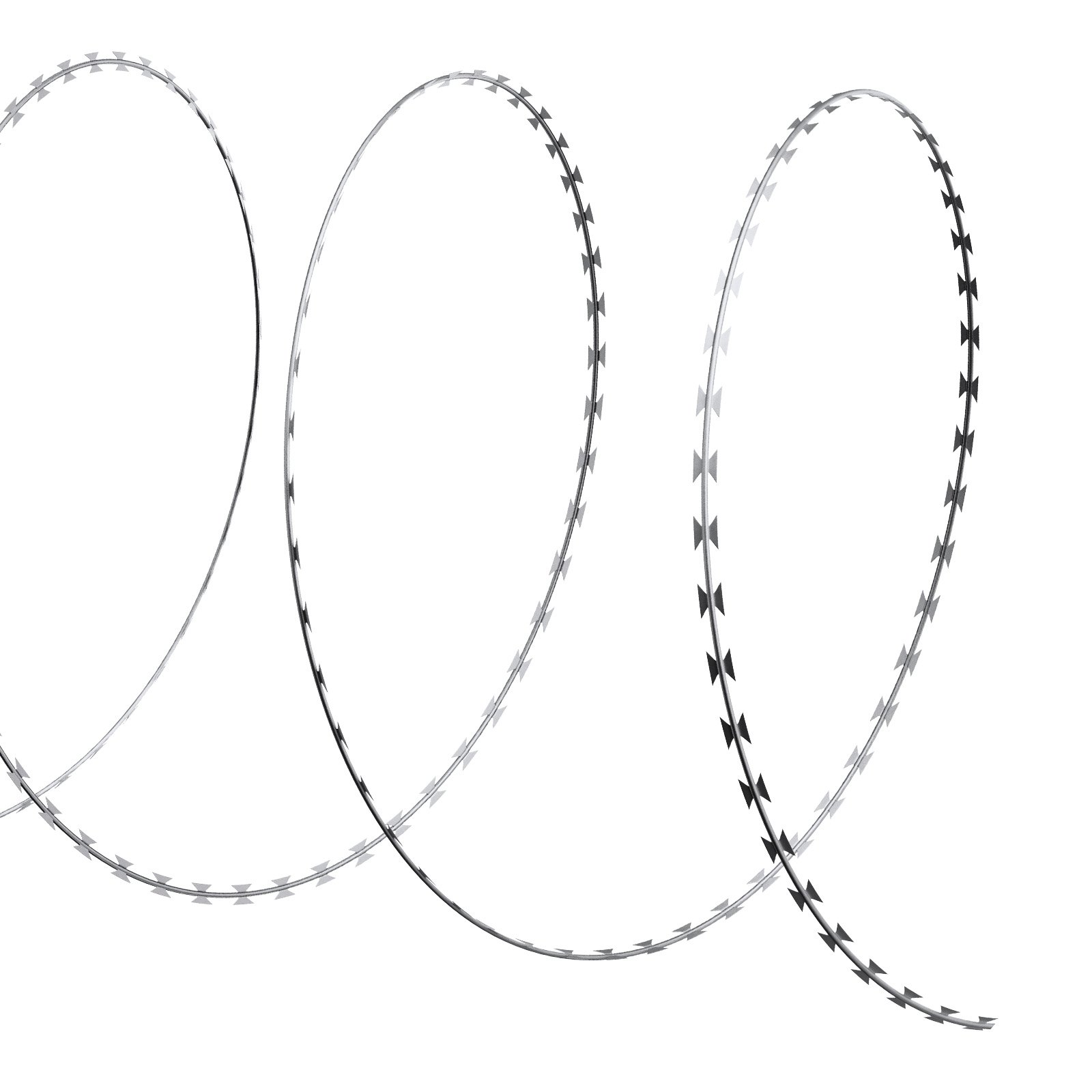 VEVOR Filo Spinato per Recinzione Rete Metallica 5 Rotoli x 15 m, Filo Spinato 5 Bobine di Filo per Recinzione Giardino Artigianato Filo Spirale, Filo Spinato Diametro 48cm Recinzione per il Pascolo