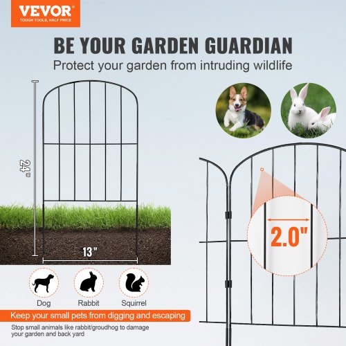 Thealyn Recinzione decorativa da giardino in metallo, 56 cm di larghezza x 45,7