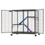 VEVOR Gabbia per Piccoli Animali in Metallo 96 cm a 3 Livelli con Ruote, Box Alto con Spaziatura tra i Fili di 13,97 mm, con Rampe Piattaforma Vassoio e Porte per Furetti Cincillà Porcellini d'India