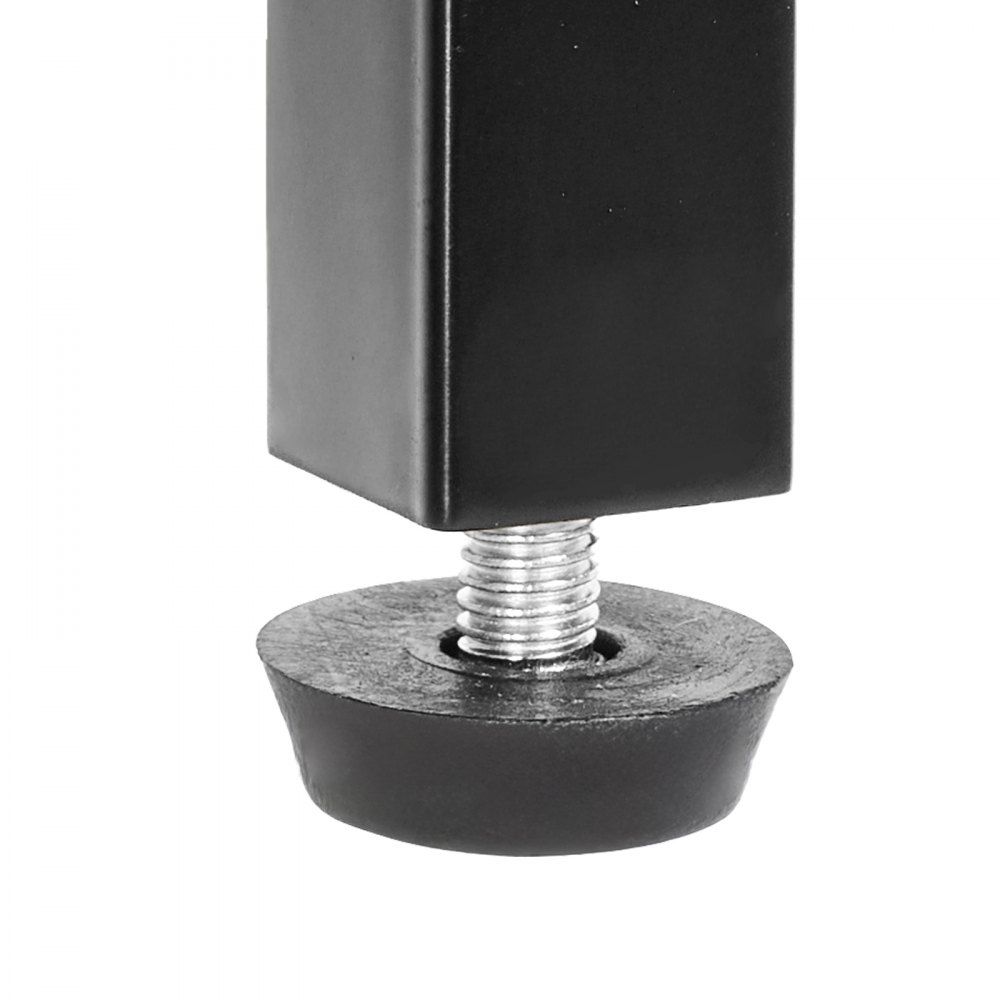 VEVOR Tavolo Consolle in Vetro a 2 Livelli 107 x 35,4 x 75,5 cm Moderno Tavolino Rettangolare con Piano in Vetro Temperato e Gambe in Ferro, Dispositivo Antiribaltamento per Soggiorno, Ingresso, Nero