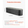 VEVOR Metal Raised Garden Bed, 2.4 x 0.6 x 0.6 m Oval Outdoor Galvanized Planter Garden Box, Open Bottom Design, Large Planter Raised Bed for Growing Vegetables, Flowers, Herbs, Succulents, Dark Gray