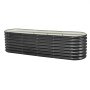 VEVOR Metal Raised Garden Bed, 2.4 x 0.6 x 0.6 m Oval Outdoor Galvanized Planter Garden Box, Open Bottom Design, Large Planter Raised Bed for Growing Vegetables, Flowers, Herbs, Succulents, Dark Gray