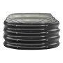 VEVOR Metal Raised Garden Bed, 2.4 x 0.6 x 0.3 m Oval Outdoor Galvanized Planter Garden Box, Open Bottom Design, Large Planter Raised Bed for Growing Vegetables, Flowers, Herbs, Succulents, Dark Gray