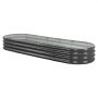 VEVOR Metal Raised Garden Bed, 2.4 x 0.6 x 0.3 m Oval Outdoor Galvanized Planter Garden Box, Open Bottom Design, Large Planter Raised Bed for Growing Vegetables, Flowers, Herbs, Succulents, Dark Gray