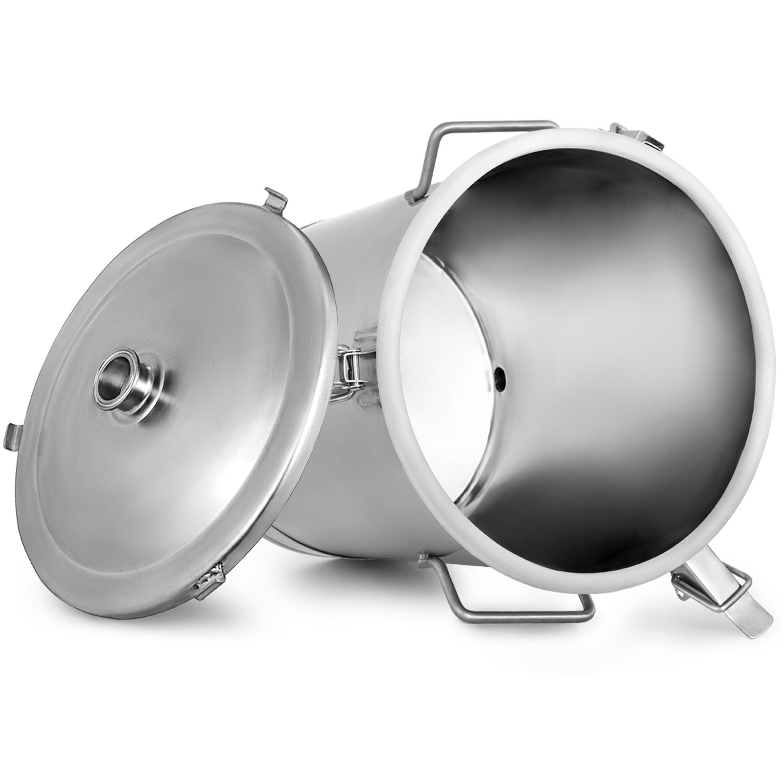 VEVOR Fermentatore per Birra in Acciaio Inossidabile, 15L Fermentatore a Secchio per Birra, Fatto in Casa con Attrezzatura per Fermentazione 4 Galloni, Fermentatore per Birra con Coperchio