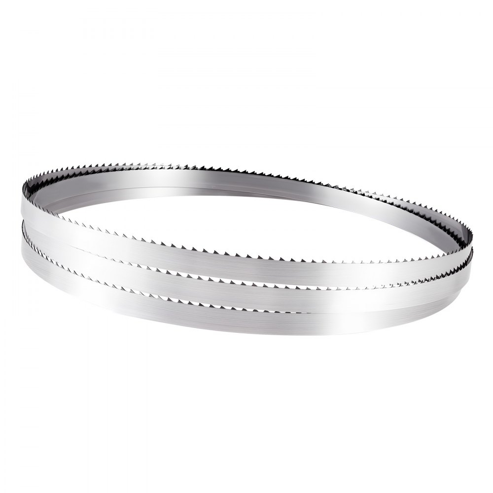 VEVOR Lama per Seghe a Nastro Lunghezza da 2780 mm con 4 Denti Temprati TPI 18 HRC Lama di Ricambio in Acciaio al Carbonio Compatibile con le Troncatrici a Nastro per Lavorazione del Legno