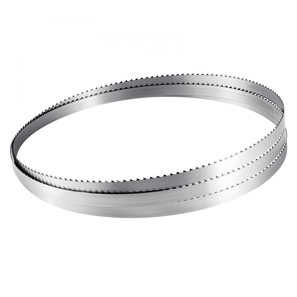 VEVOR Lama per Seghe a Nastro Lunghezza da 2780 mm con 4 Denti Temprati TPI 18 HRC Lama di Ricambio in Acciaio al Carbonio Compatibile con le Troncatrici a Nastro per Lavorazione del Legno