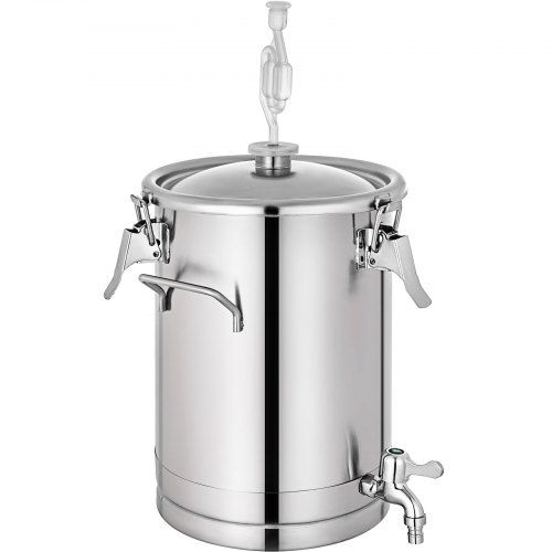 Botticella Fustino Fermentatore 28l In Acciaio Inox Kit Birra Bollitore Rubinet
