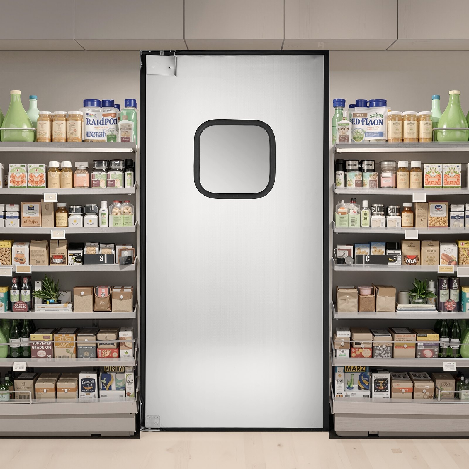 VEVOR Porta a Battente per Ingresso 917 x 2133 mm Pannello Singolo, Porte a Battente Commerciali in Acciaio Inox con Ferramenta e Accessori, per Uso Residenziale, Durevole e Facile da Installare