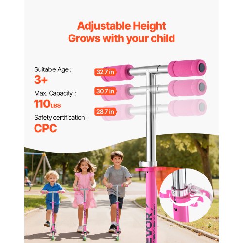 Monopattini a Spinta per Bambini, Monopattino Mobilità Urbana a 2 Ruote Luminose, Manubrio Regolabile in Altezza, Pedana Antiscivolo, Telaio Pieghevole e Leggero Fino a ca. 50 kg, Colore Rosa | IT Monopattini a Spinta per Bambini, Monopattino Mobilità Urbana a 2 Ruote Luminose, Manubrio Regolabile in Altezza, Pedana Antiscivolo, Telaio Pieghevole e Leggero Fino a ca. 50 kg, Colore Rosa | IT