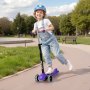 VEVOR Monopattino con 3 Ruote per Bambini da 3 Anni, Manubrio Altezza Regolabile, Monopattino Carico max. 75kg, Ruote Luminose Diametro da φ120 mm, Pedana Antiscivolo, Viola