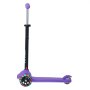 VEVOR Monopattino con 3 Ruote per Bambini da 3 Anni, Manubrio Altezza Regolabile, Monopattino Carico max. 75kg, Ruote Luminose Diametro da φ120 mm, Pedana Antiscivolo, Viola