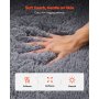 VEVOR Tappeto Morbido per Interni in Peluche, Tappeto Morbido 2,44 x 3,05 m, Tappetino Peloso per Soggiorno, Camera da Letto, Salotto, Arredamento Moderno non Tessuti, Antiscivolo, Grigio Fumo
