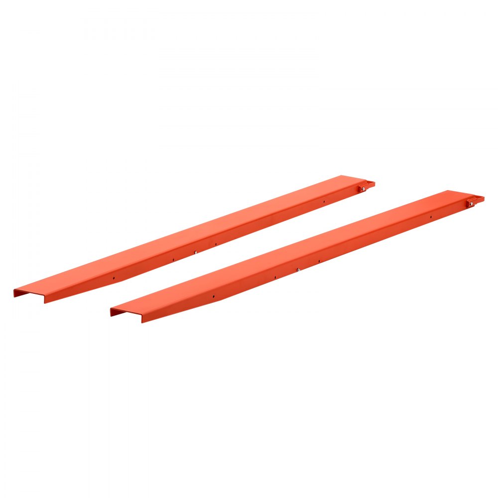 VEVOR Prolunghe per Forche del Muletto, 2440 x 140 mm, 1 Coppia, Arancione, con Anello di Fissaggio e Blocco Inferiore, per Carrelli Elevatori, Movimentazione di Carichi Ingombranti, Uso Industriale