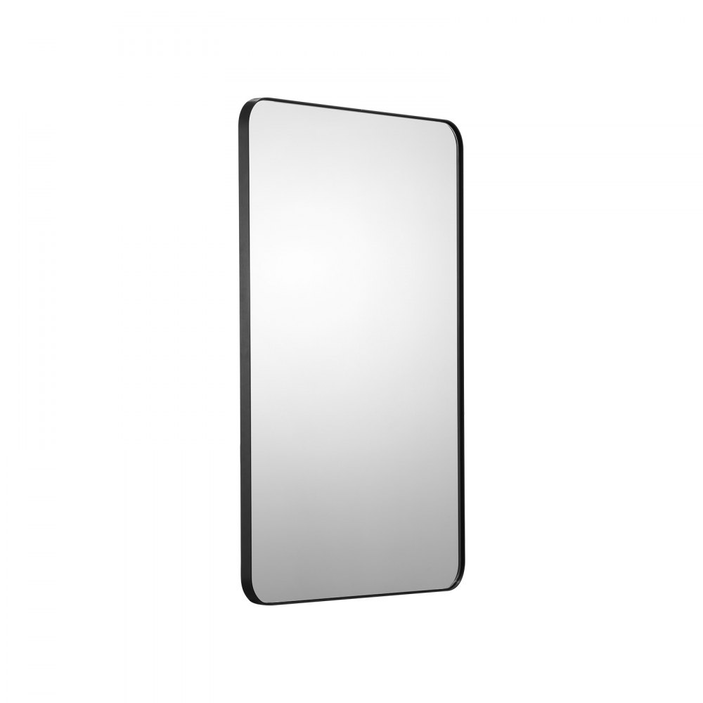 VEVOR Specchio per Trucco da Parete, Spessore 3,81 mm Specchio con Cornice 915 x 610 mm Lega di Alluminio e Pellicola Antideflagrante, Specchio Antigraffio con Staffa a Forma di Z, per Camera da Letto