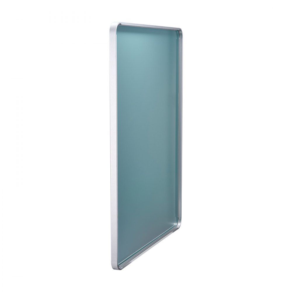 VEVOR Specchio da Trucco da Parete, Specchio 1220 x 915 mm con Cornice in Lega di Alluminio e Pellicola Antideflagrante, Specchio Antigraffio con Staffa a Forma di Z, Adatto per Bagno Soggiorno